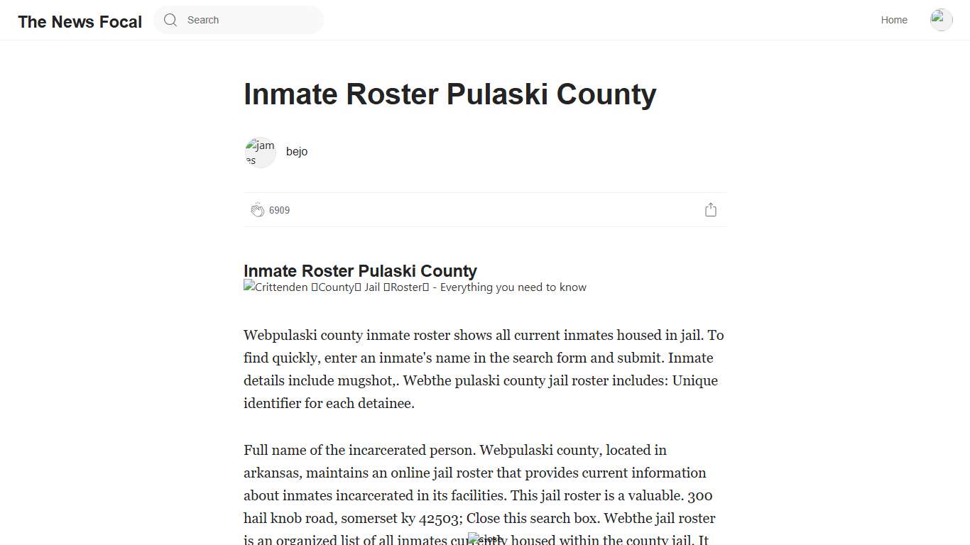 Inmate Roster Pulaski County